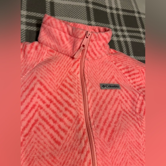 Columbia Other - Columbia Coral Chevron Fleece Jacket Girls Medium
